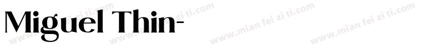 Miguel Thin字体转换